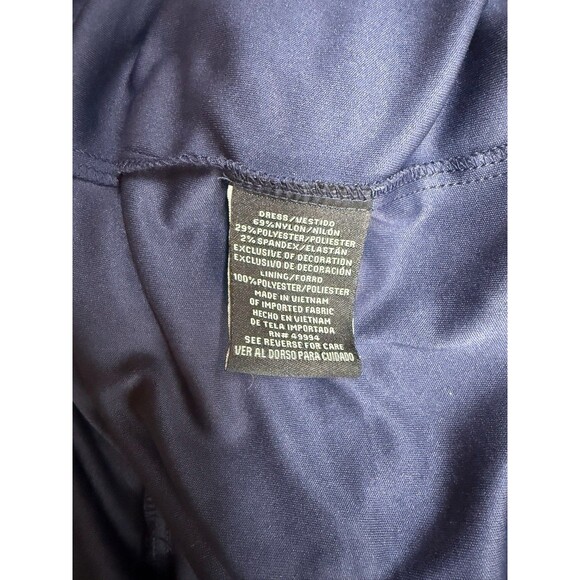 R & M Richards Embellished Lace Sheath Dress Plus Size 22W Navy Blue Cocktail - Picture 9 of 10